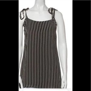 Reformation Black striped mini dress